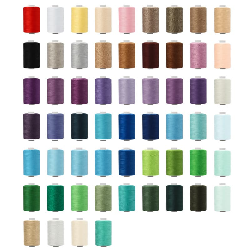1000 Yards High-speed Polyester Thread Colorful Combination Household Sewing Thread Hand-sewing Small Thin Two-strand 402 Sewing