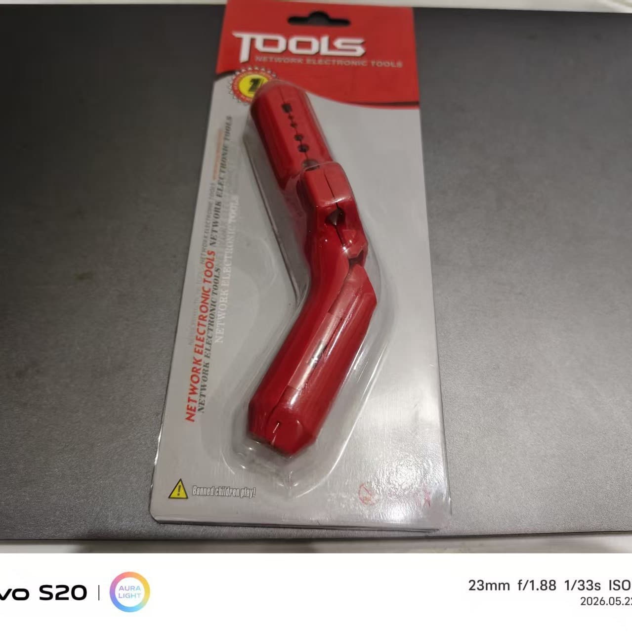 Red Curved Handle Wire Stripper, Multi-Function Stripping Tool