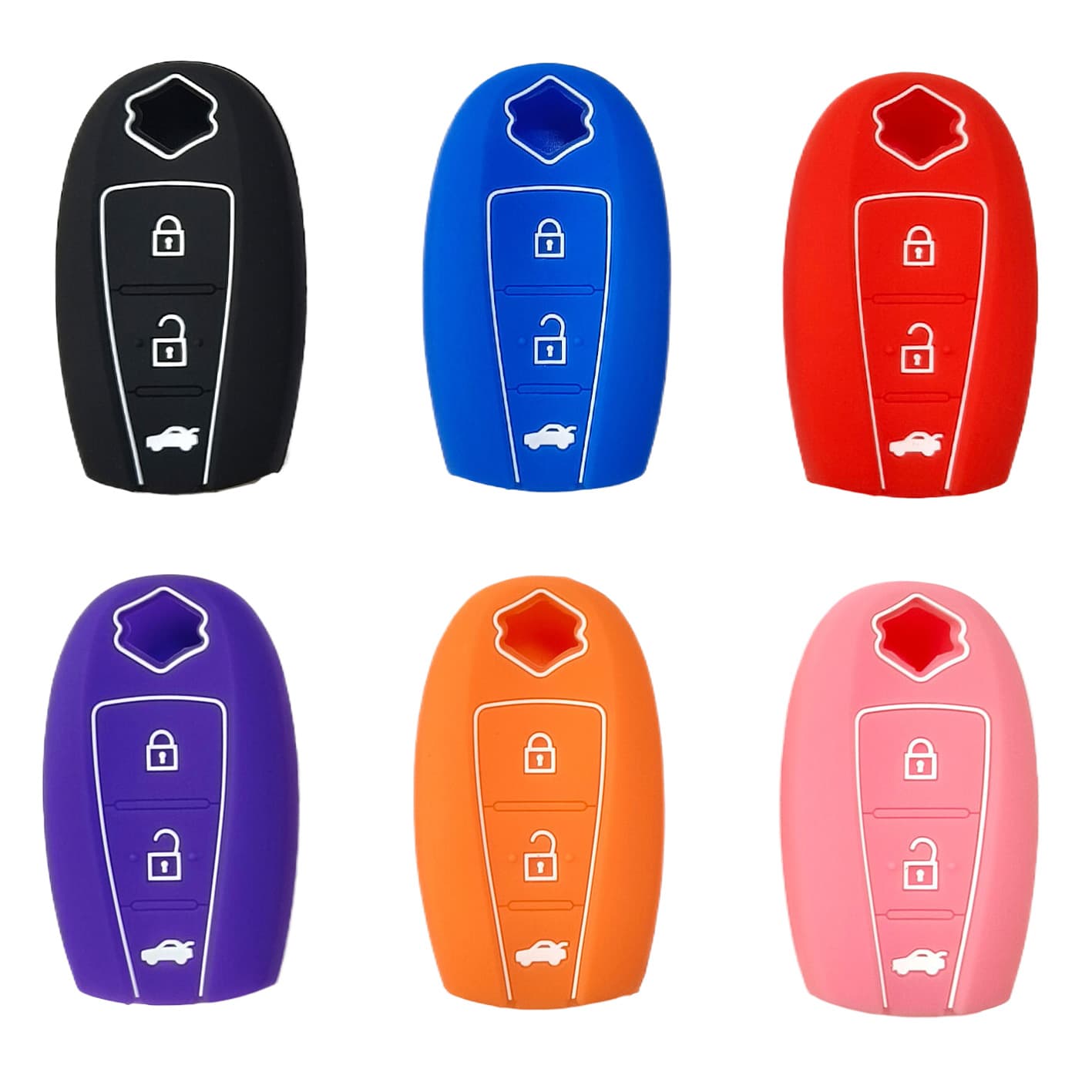 Suzuki S-Cross 3-Button Silicone Key Case Cover for S-Cross Vitara, Factory Direct