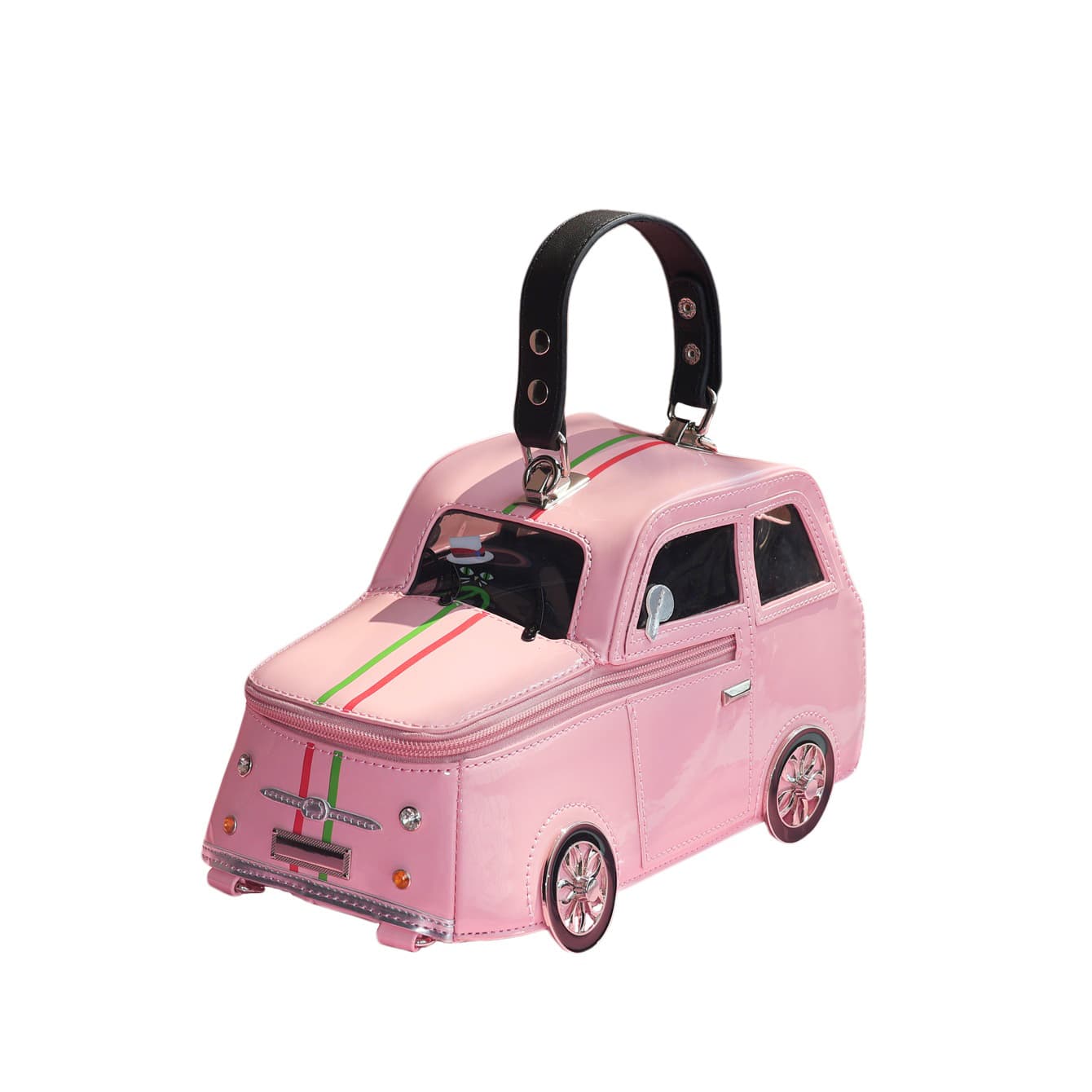 New car style handbag, patent leather glossy fashion backpack, shoulder crossbody bag, stereotyped bag