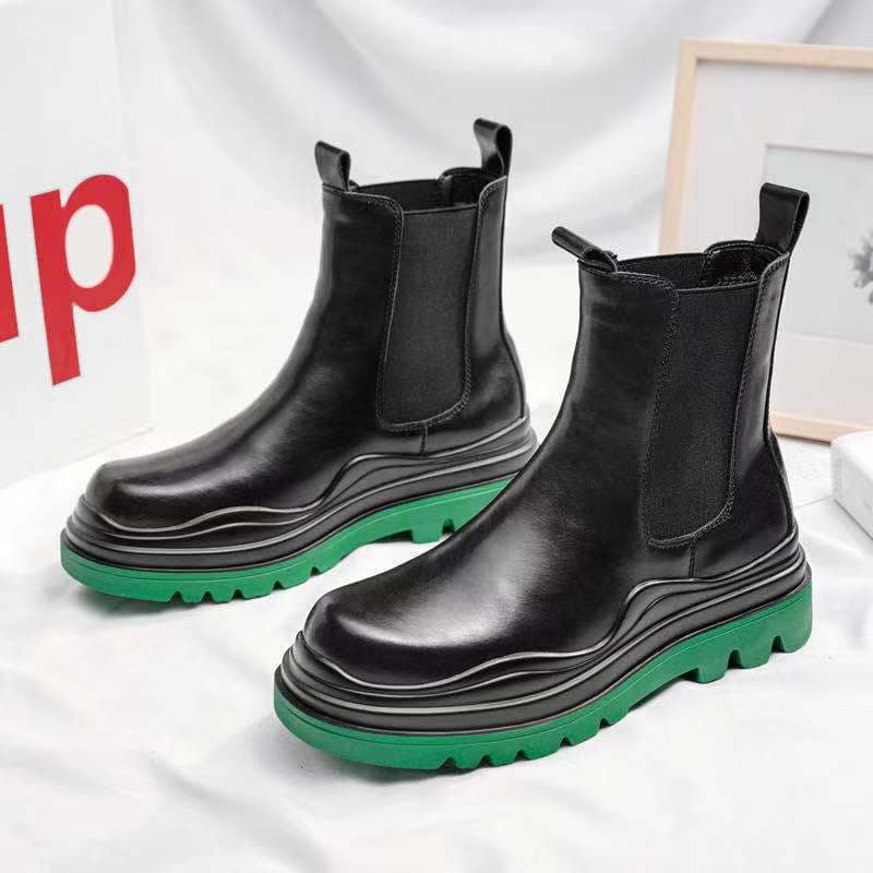 2024 Autumn/Winter New Martin Boots Men's Chelsea Boots Mid-Calf Smoke Boots Fashion Trendy Men's Boots Drop Shipping