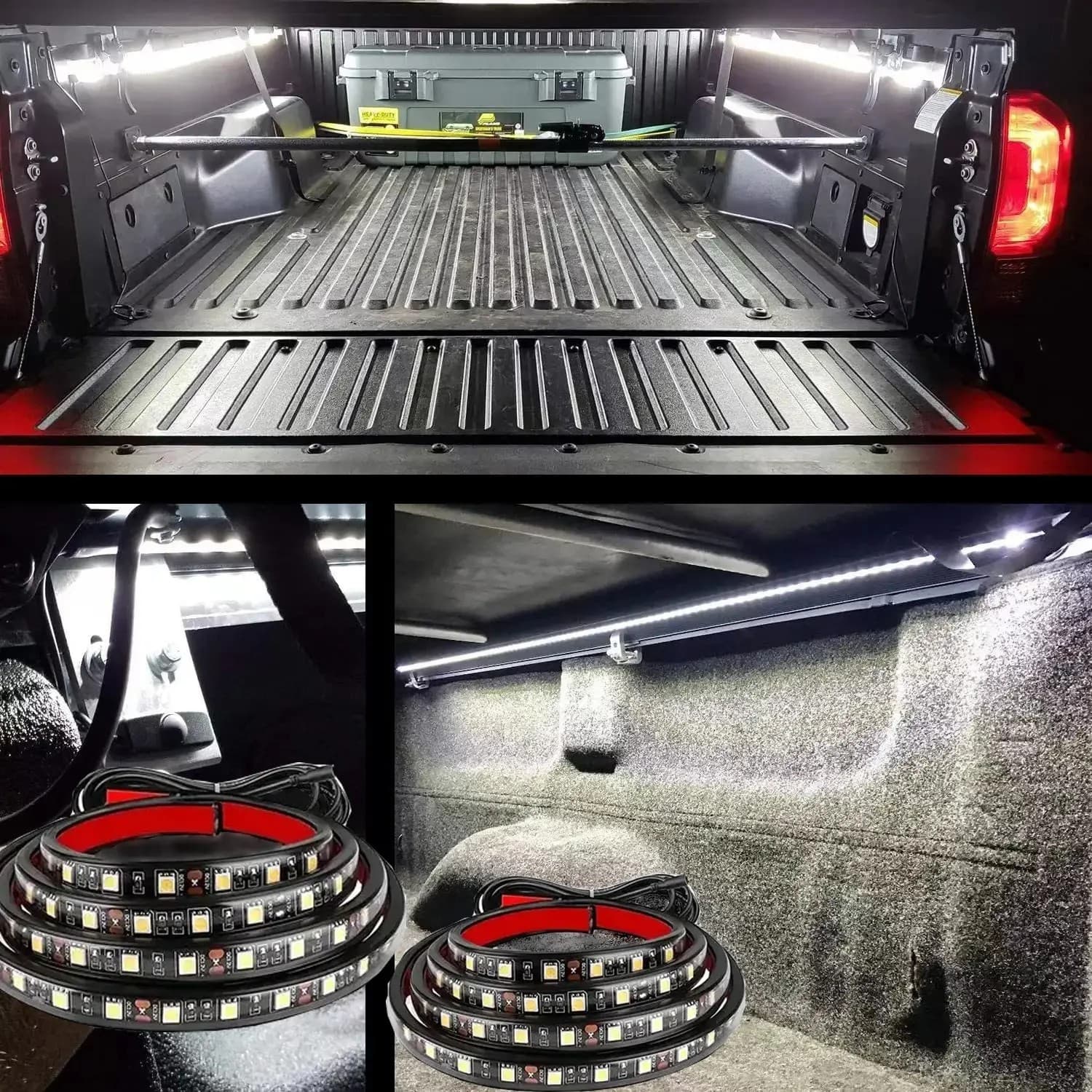 Original Cross-Border Exclusive 180LED Car Interior Light Strip, Lathe Light Strip, Pure White High Brightness, 12V Dual Output Atmosphere Light