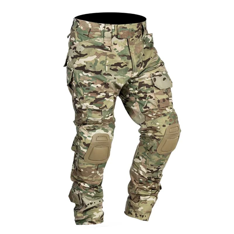 G2 Frog Camo Outdoor Cargo Pants with Knee Pads Men's Tactical Pants for Hiking Camping Tactical Cargo Pants