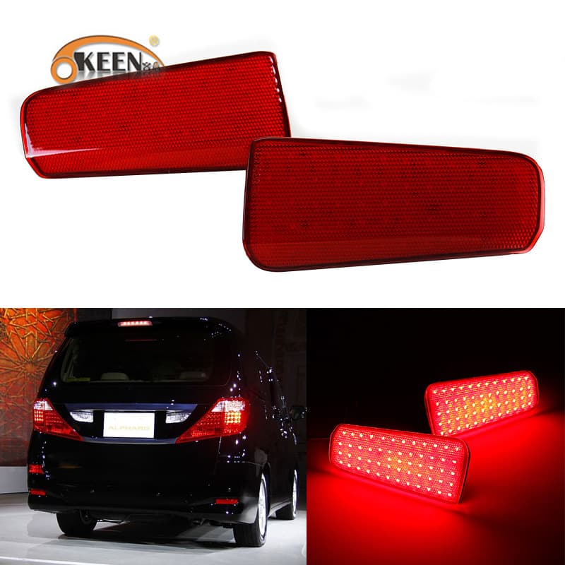 Okeen Suitable for Toyota Alpha 30 Series Rear Bumper Light Modified High-Brightness Tail Light Car Specific LED Brake Light