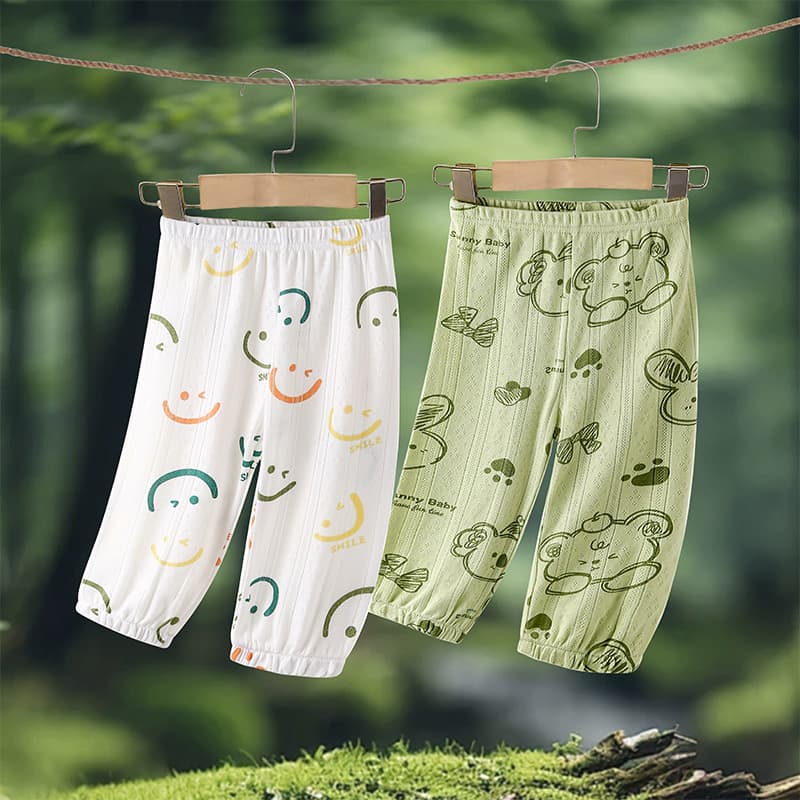 Baby Mosquito-Proof Pants Summer Children's Pants Toddler Girls Cotton Casual Pants Infant Breathable Boys Air Conditioning Pants Thin