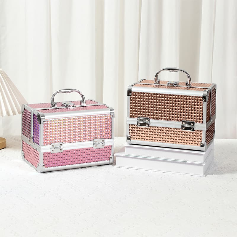 2025 New Makeup Case with Mirror Nail Art Eyelash Extension Tool Box Large Capacity Portable Makeup Artist Travel Tattoo Handheld Case