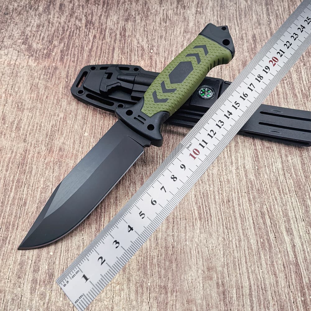 Cross-border Bear Grylls Survival Knife Multifunctional Compass Fire Starter Outdoor Straight Knife Jungle Hunting Tactical Knife