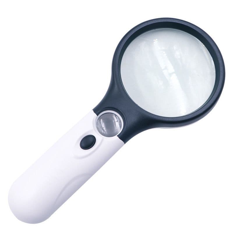 Hot selling 45x high-definition high-power handheld magnifying glass with LED light for children and students to read books for the elderly