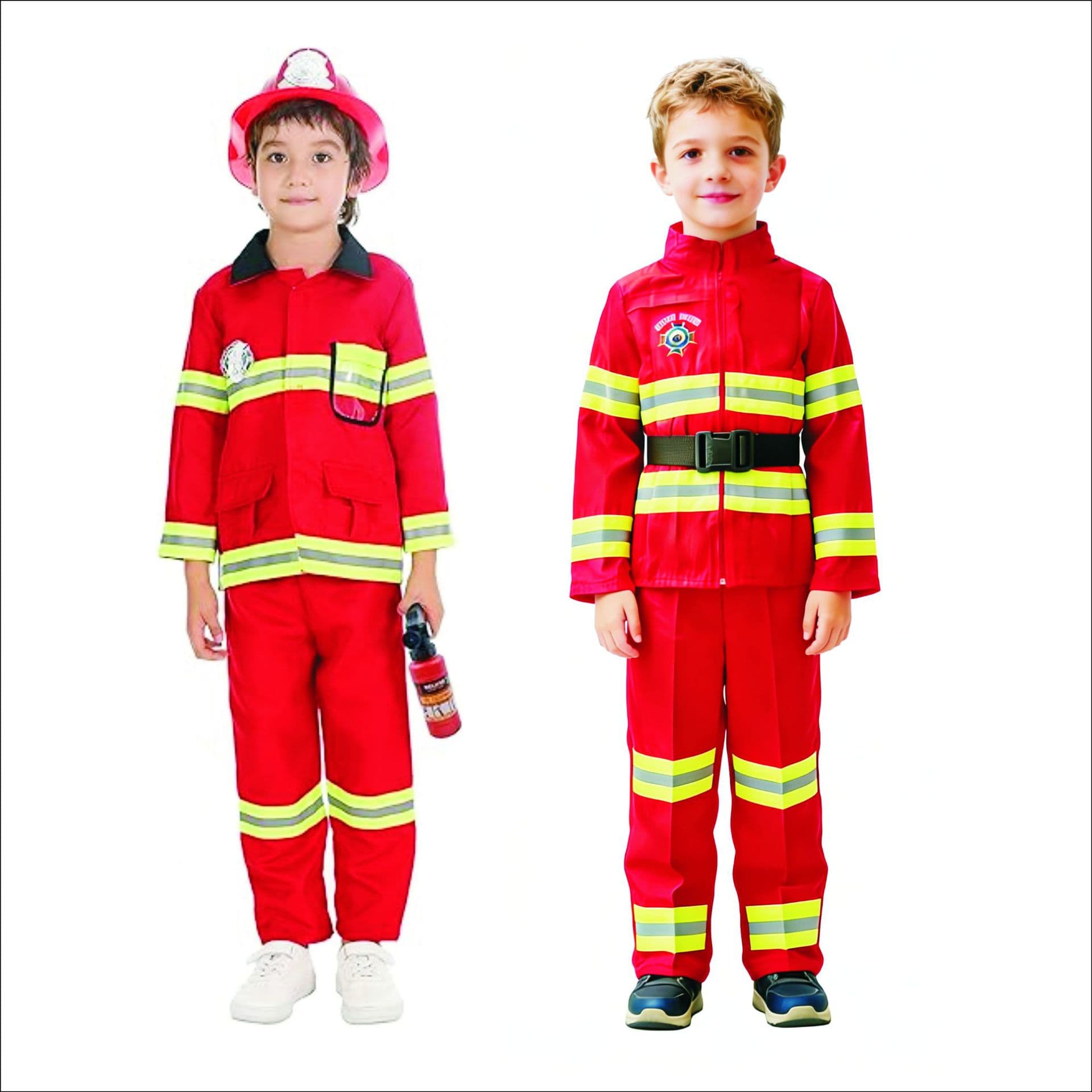 Halloween Children's Fire Suit Cosplay Stewardess Fire Doctor Police Engineering Chef Suit Stage Performance