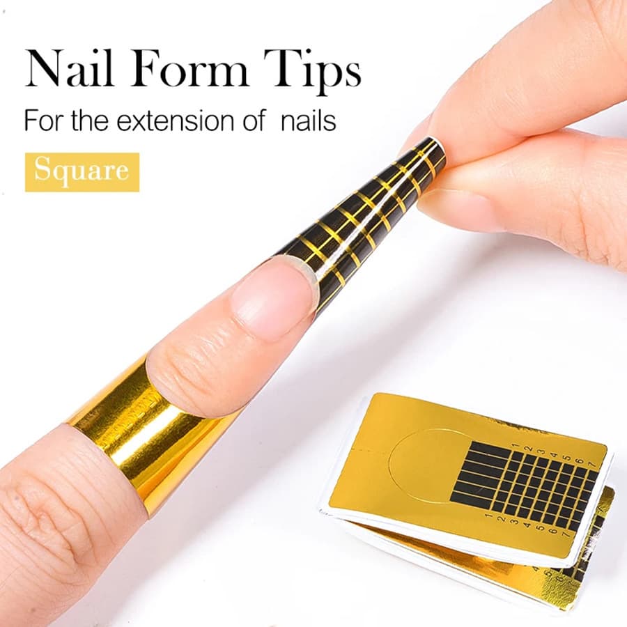 Gold Color Nail Paper Tray for Crystal And Phototherapy Nails Horse Hoof Shape Ideal for Professional Use in Nail Salons