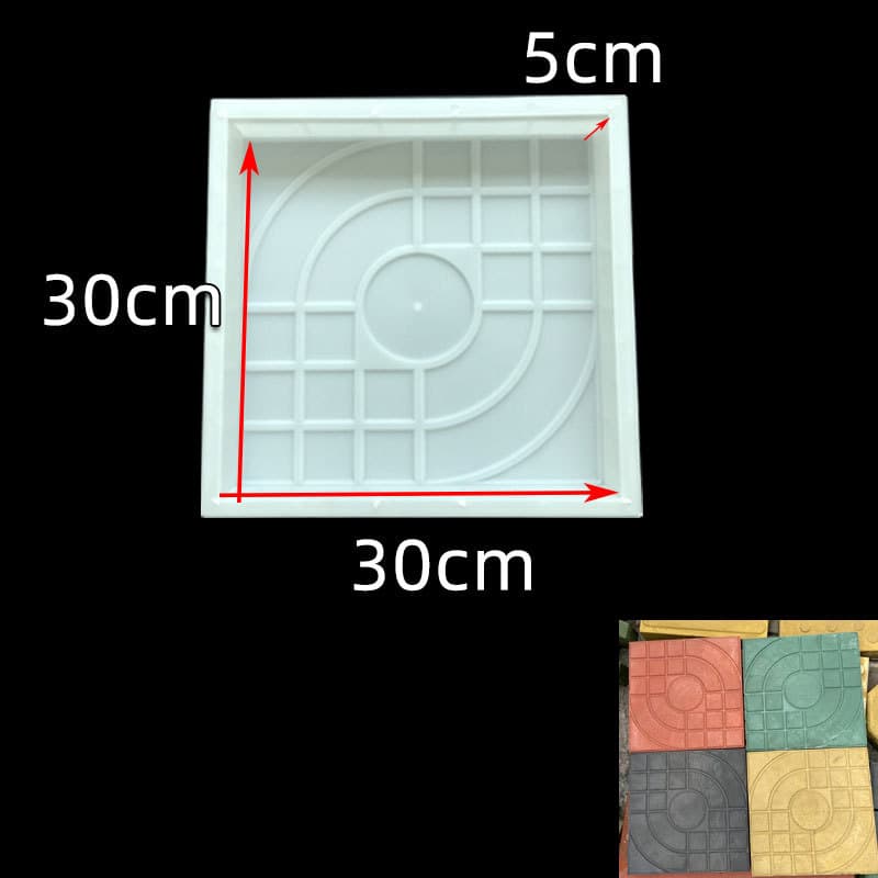 Colored Cement Brick 8-Shape Grass Planting Mold, High Load Bearing Parking Lot Cast-in-Place Mold, Courtyard Paving Drop Shipping