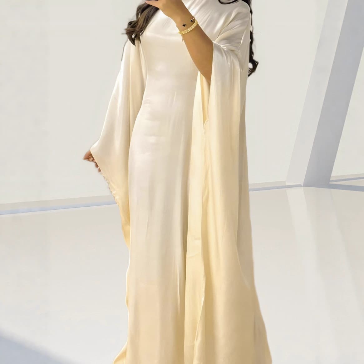 European and American cross-border women's glitter satin dress party ladies long dress