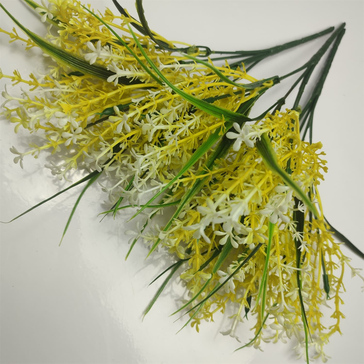 5-Branch Millet Spike Grass Simulation Fern Grass Artificial Flowers Matching Floral Arrangement Lawn Beautification Materials Craft Wholesale