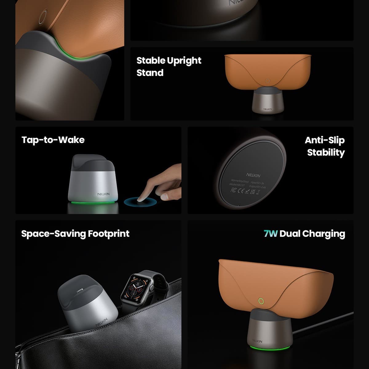 NILLKIN is suitable for Meta Ray-Ban smart glasses charging base storage bracket rechargeable mirror box