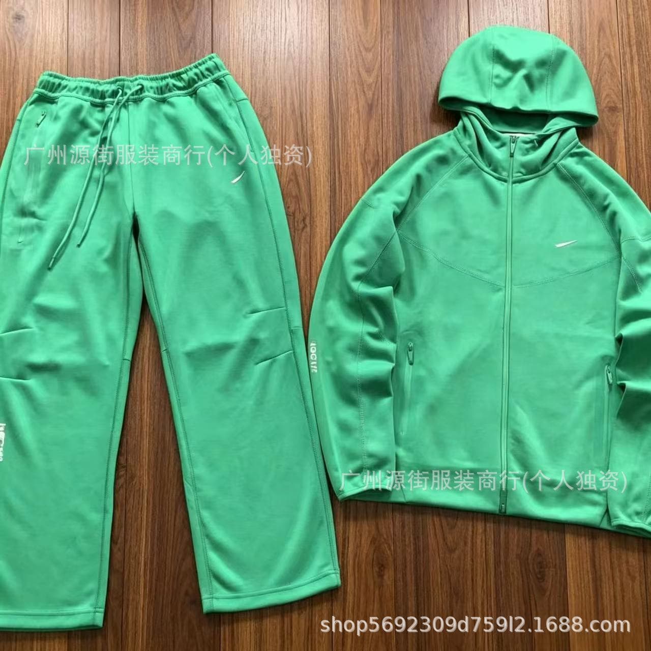 Cross-border bestseller NK collaboration noc set hoodie with hook logo printed letter cardigan, sporty casual unisex top