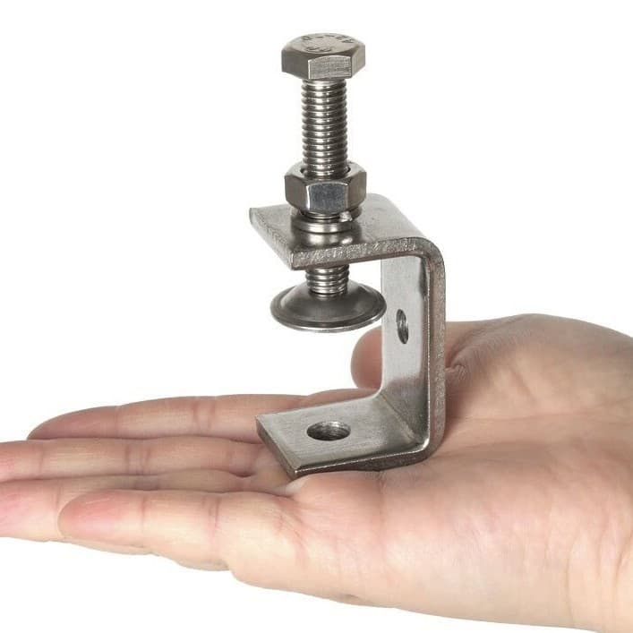 304 Stainless Steel Tiger Clamp Beam Clamp Hanger Square C-Clamp U-Clamp Pipe Clamp Bracket Strap