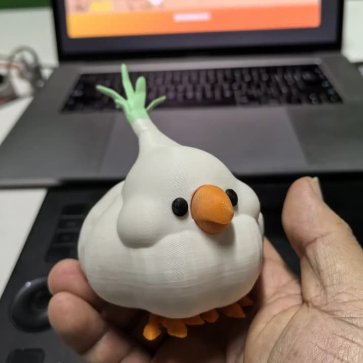 3D Printed Cross-Border Hot Product Garlic Bird What Bird Series Internet Celebrity Toy Emoji Pack Trendy Figure Small Decoration