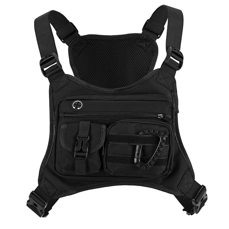 Cross-Border Best-Selling Tactical Vest Bag Customization, Outdoor Ultra-Light Durable Multi-Functional Tactical Chest Pack for Men, Large Capacity