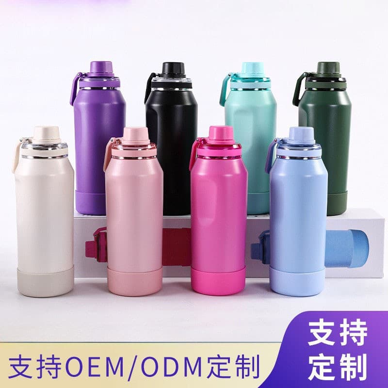 Cross-border new sports space kettle 304 stainless steel insulated cup high-value large-capacity outdoor sports kettle