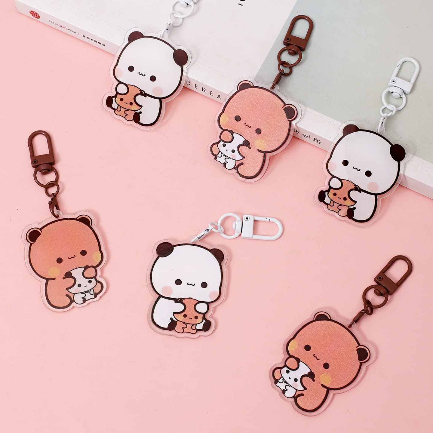 Cute keychain, student, good-looking couple, bag, pendant, cute internet celebrity jewelry, small gift for bestie