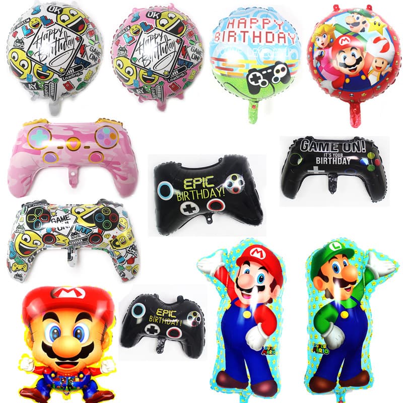 Cross-border Cartoon Mario Balloon Game Mario Shaped Helium Balloon Boy Theme Birthday Party Decoration