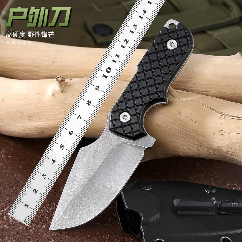 Manufacturer's first-hand supply mini knife EDC outdoor survival straight knife camping survival self-defense knife fruit knife