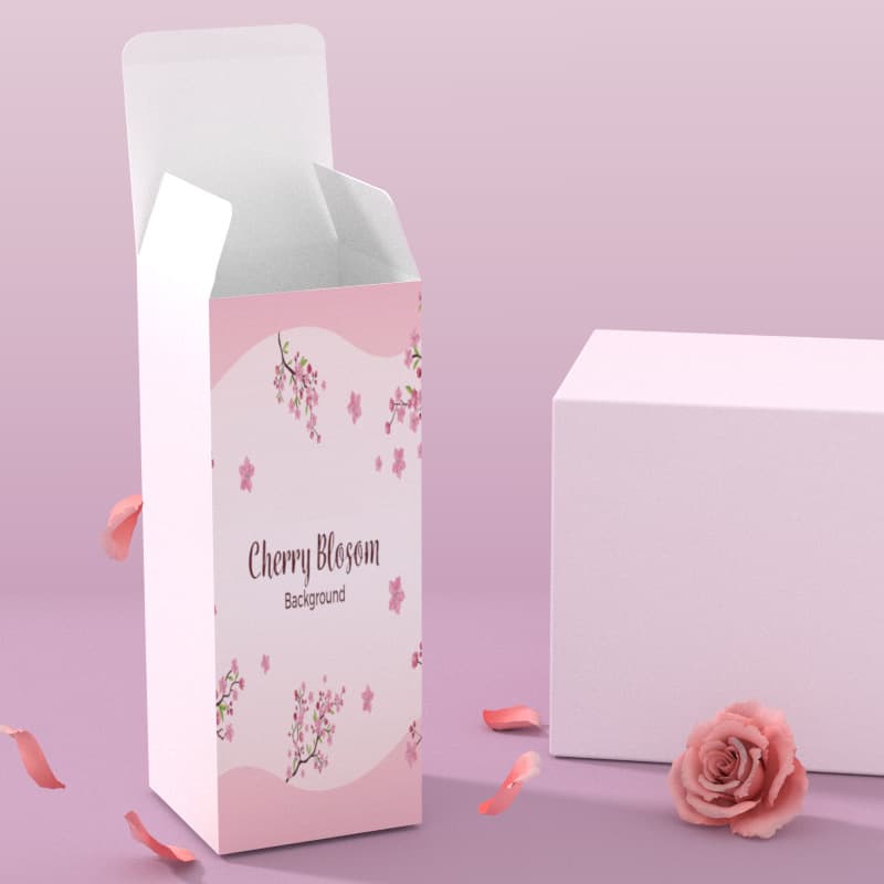 Factory Customized Fancy Design Empty Perfume Bottle Gift Box Square White Carton Packaging