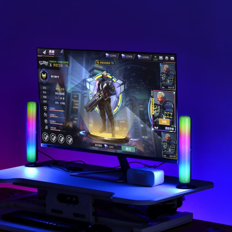 Factory wholesale one-to-two music pickup light background ambiance pickup light RGB color light room mood atmosphere light