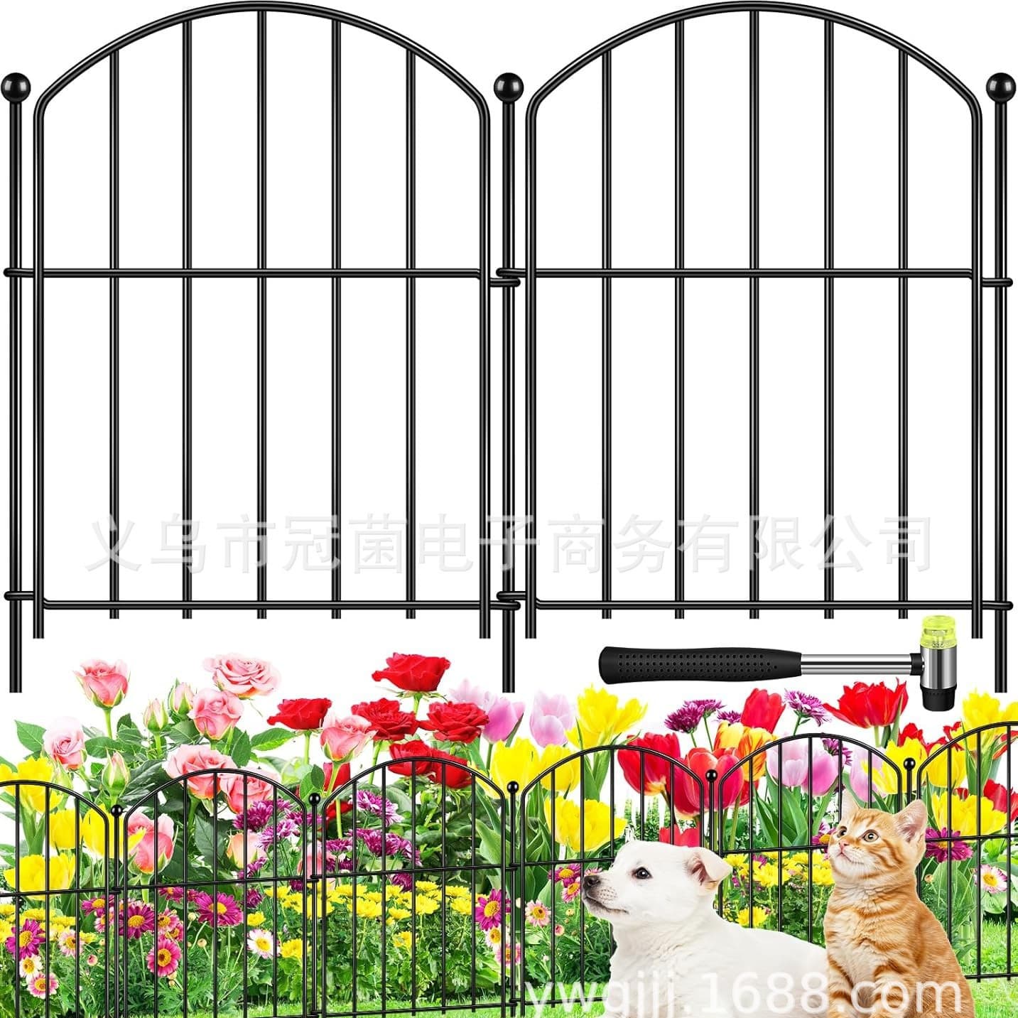Cross-border Garden Fence Outdoor Yard Animal Barrier Detachable Bolt Fence Garden Fence Customer Order