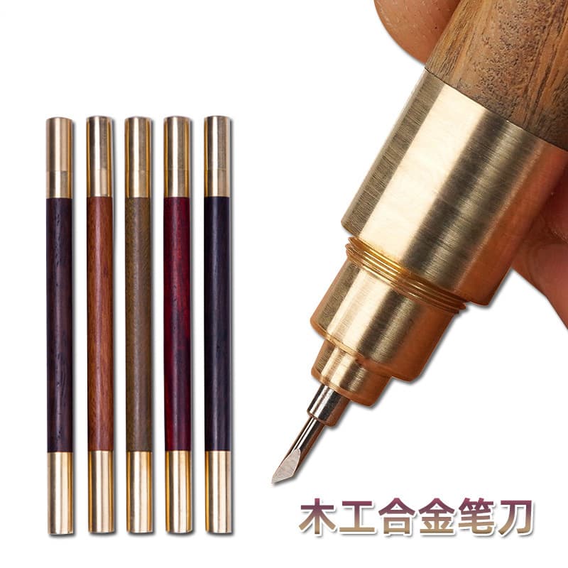 Woodworking Carving Knife Alloy Blade Dual-Purpose Pen Knife Art Knife Paper Cutting Knife Manual Marking Gel Pen