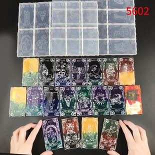 DIY Tarot Card Full Set Silicone Mold Mirror Amazon Resin Pendant Kit Tarot Epoxy Resin Mold