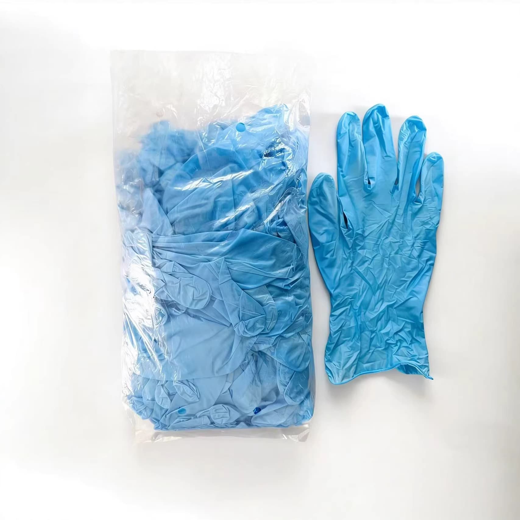 Disposable blue synthetic nitrile pvc dishwashing gloves food grade daily catering cleaning rubber nitrile waterproof