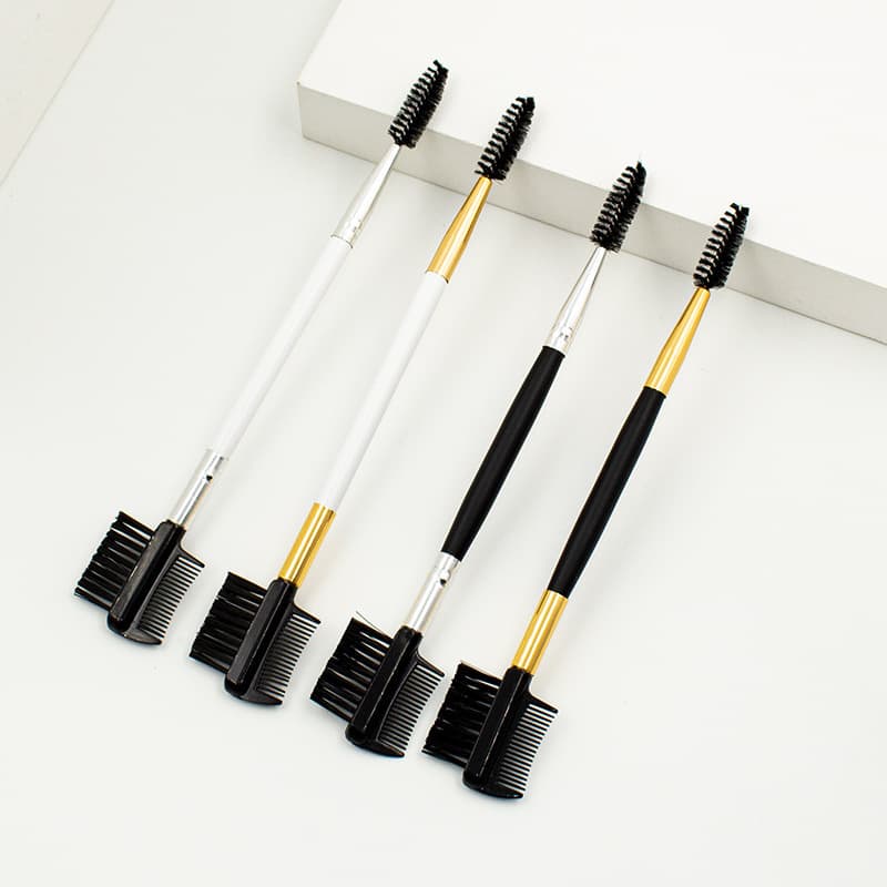 Double Eyebrow Comb Double Eyelash Roll Eyebrow Brush Dual-purpose Cosmetic Brush Cross-border Ebay Amazon