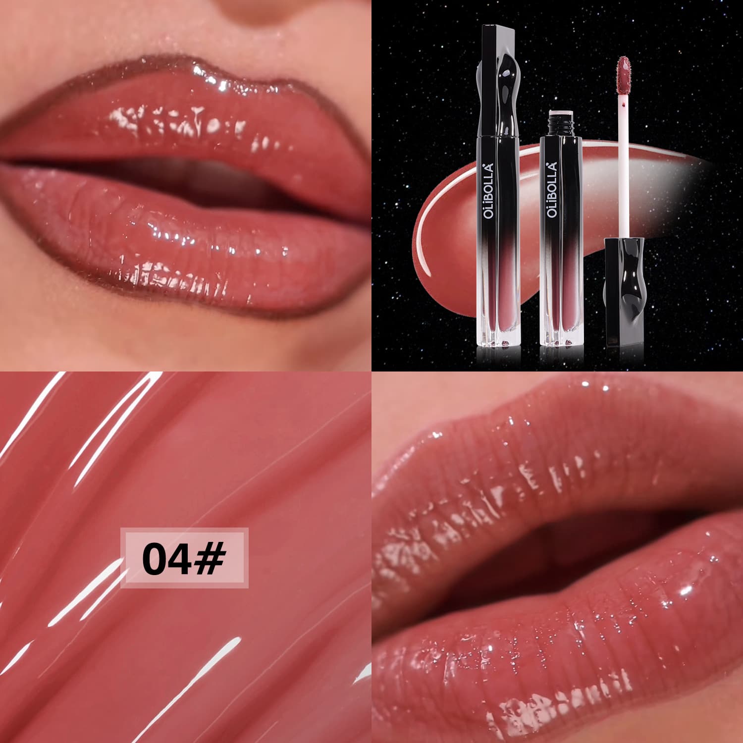 Amazon Hot Seller OLIBOLLA Mirror Water Gloss Lip Glaze Non-Stick Cup Waterproof Moisturizing Lip Gloss Wholesale AKF Lip Glaze