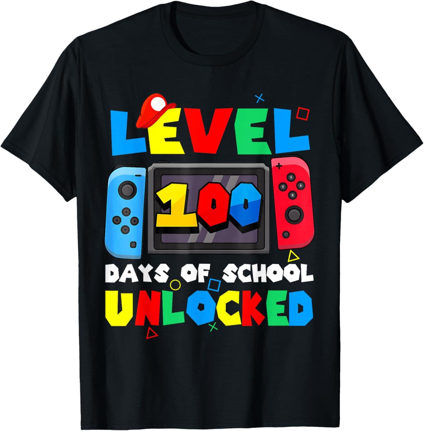 Level 100 Days of School Unlocked Gamer Video Games Men's Edition