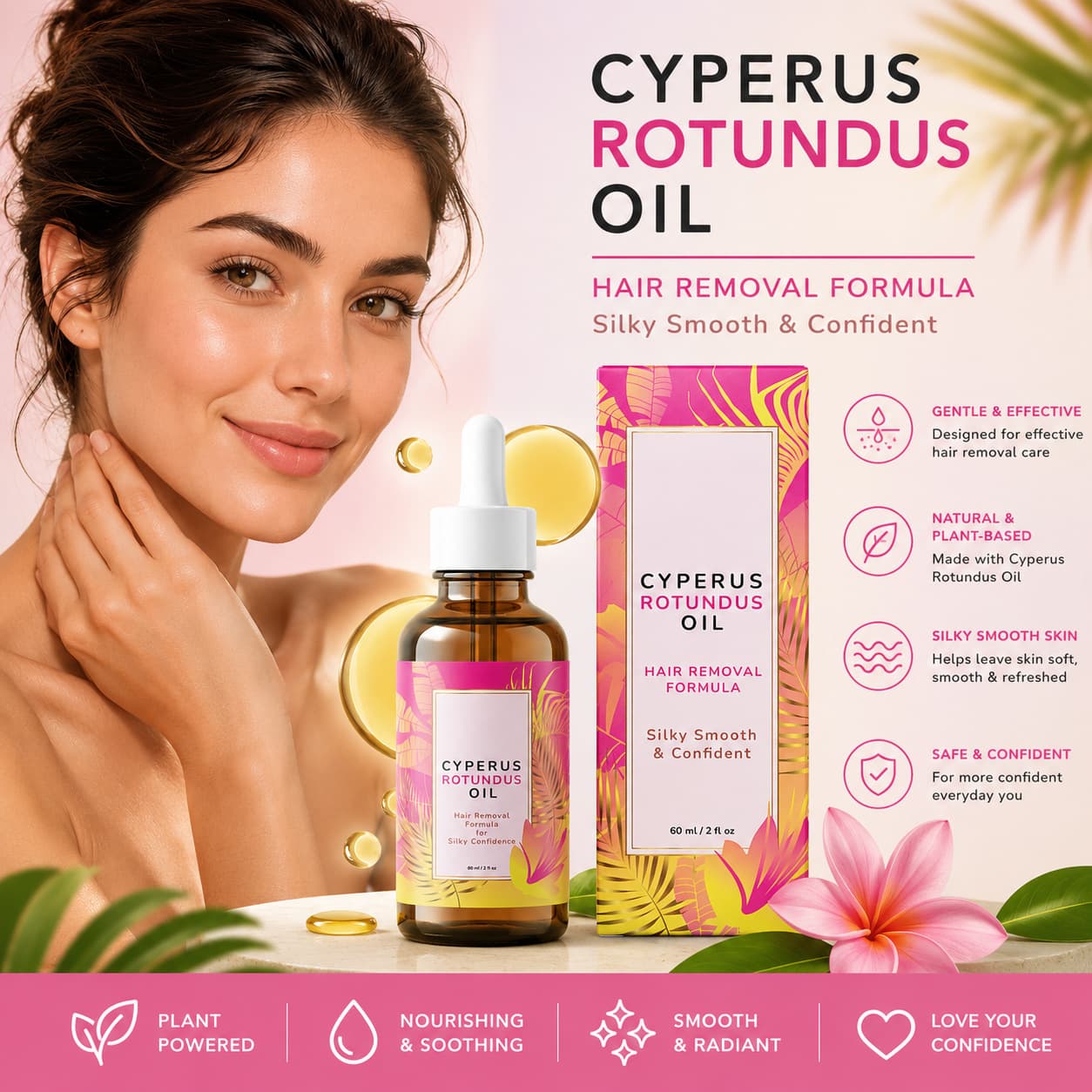 Cross-Border Hot-Selling Product Cyperus Rotundus Oil, a Soothing Hair Care Essential Oil
