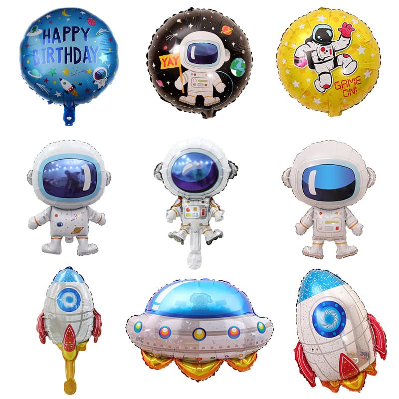 Universe space rocket astronaut astronaut balloon wandering earth theme boy birthday party decoration balloon