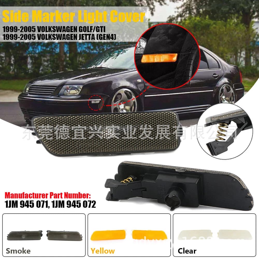 Compatible with VW Golf 4 GOLF Bora JETTA MK4 US Version Front Bumper Side Marker Light Turn Signal