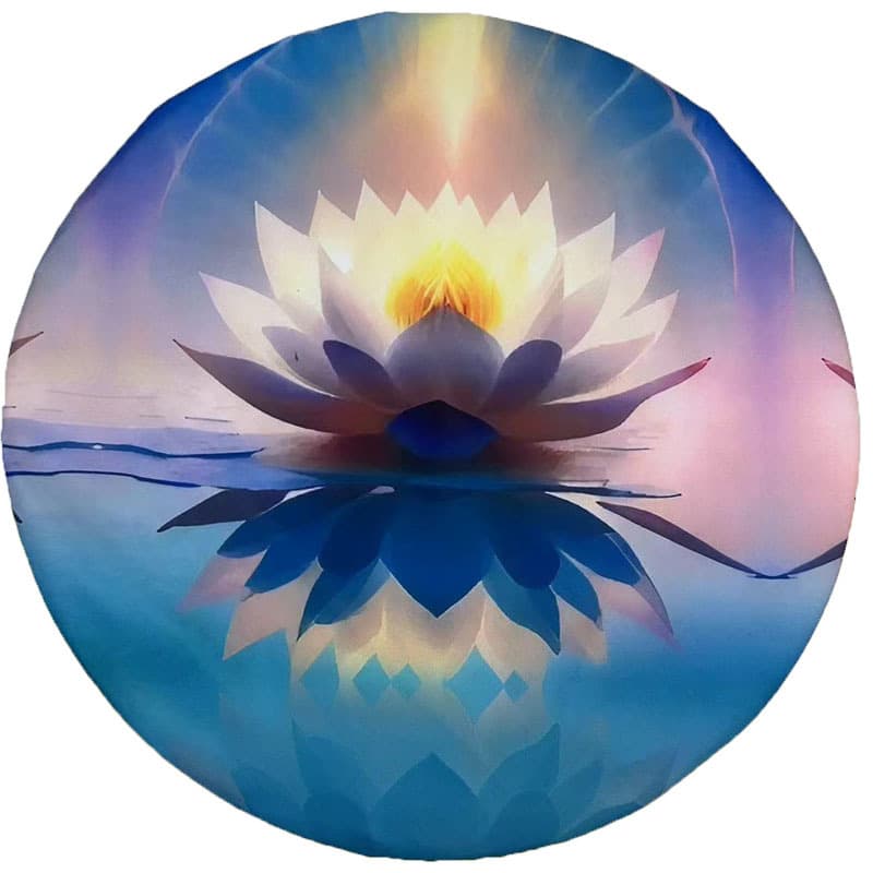 Round Kneeling Mat, Zafu Meditation Cushion, Worship Pad, Lotus Kneeling Cushion, Printed Prayer Mat