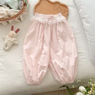 Ningli Summer Pants 2025 New Cotton Baby Girl Mosquito-Proof Pants Summer Casual Kids Pants Pure Cotton