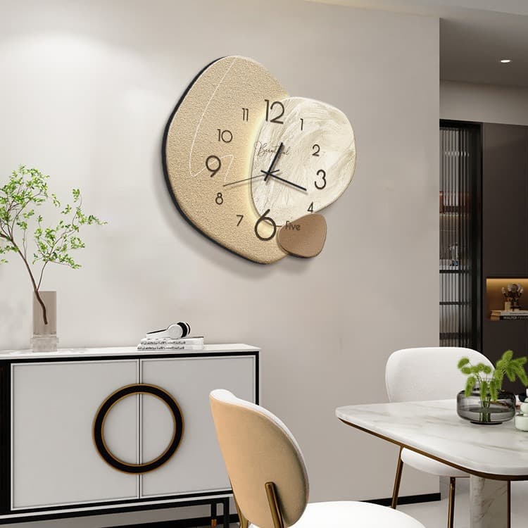 Clock wall clock living room light luxury high-end simple modern clock wall hanging 2023 new Internet celebrity hanging watch restaurant creative