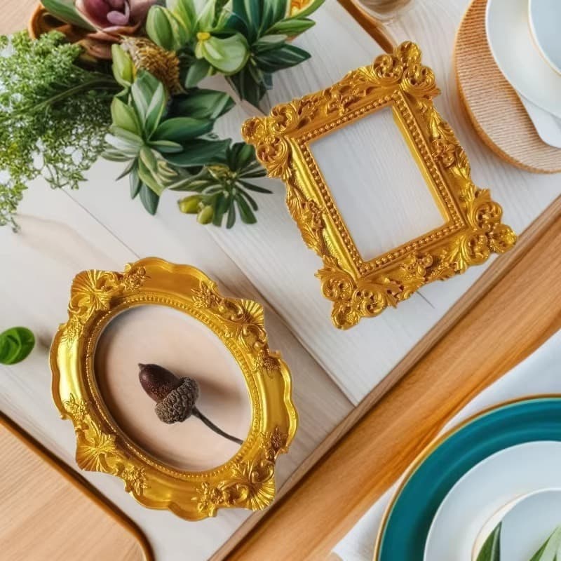 Vintage European-Style Framed Relief Art Set, Wall Decorative Picture Frames, Light Luxury Home Decor for Guesthouses and Photo Walls