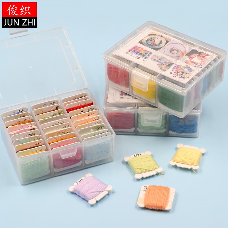 Embroidery set with wound thread board and poke music 30 colors cross stitch thread embroidery thread boxed set factory direct sale