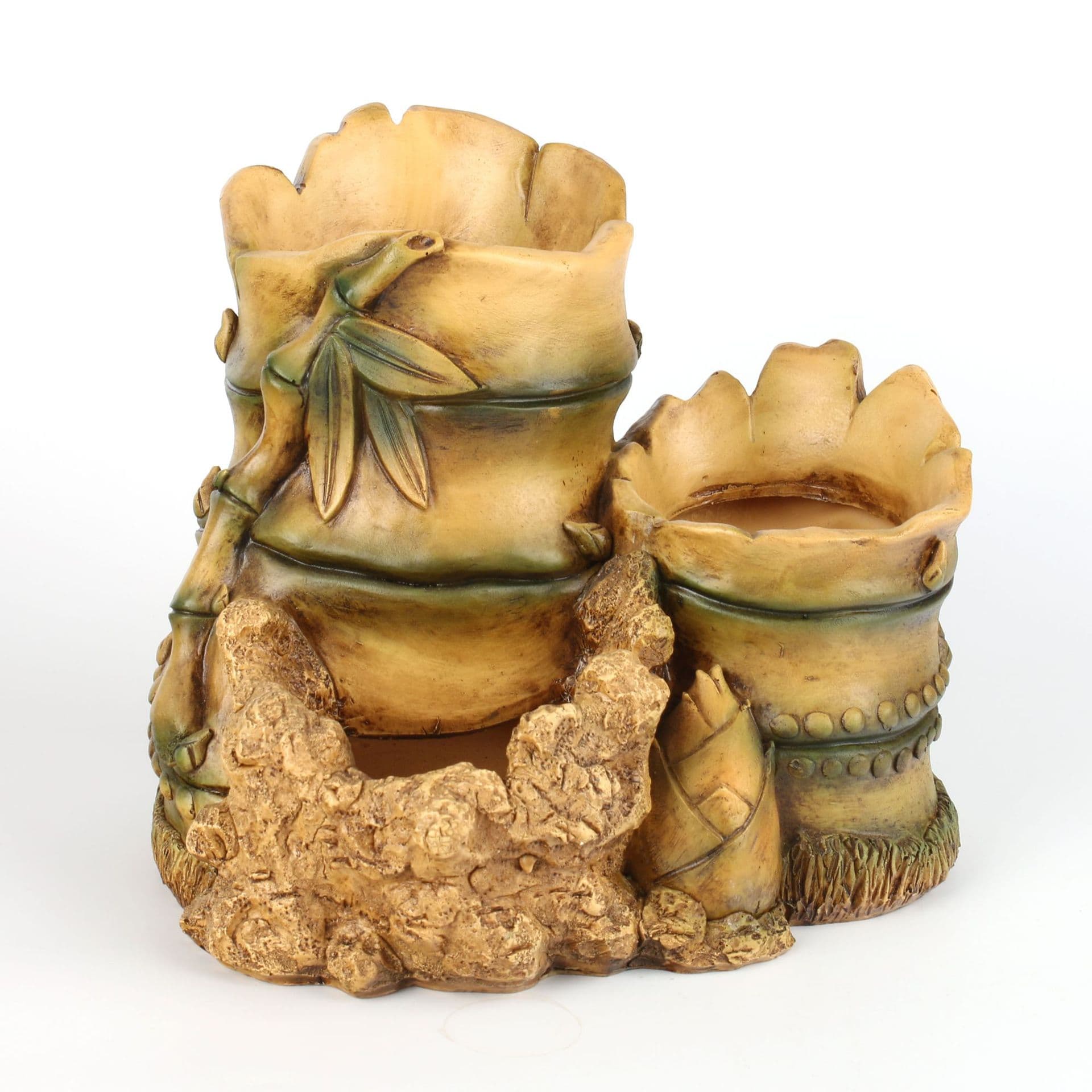 Manufacturer of Succulent Plant Pots, Antique-Style Artificial Bamboo Plant Pots, Resin Potted Plant Decorations, Flower Pot Wholesale
