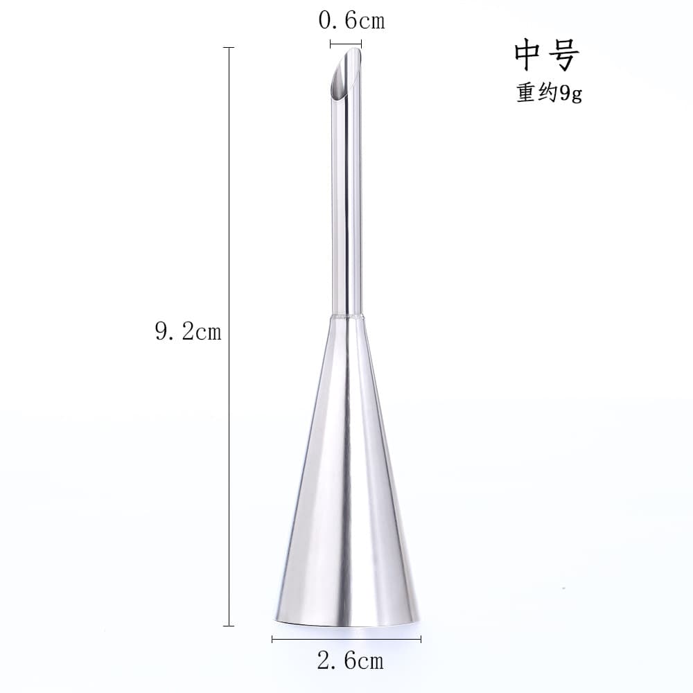 Wholesale 304 Stainless Steel Piping Nozzle Baking Tip Cream Puff Nozzle Food-Grade Large Cream Squeezing Cake Decorating Nozzle