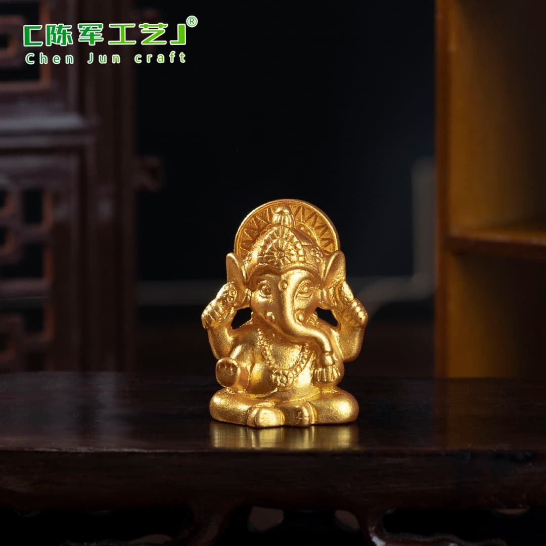 Cross-border foreign trade new products Southeast Asian small golden Ganesh Indian Ganesh decorative accessories mini small ornaments
