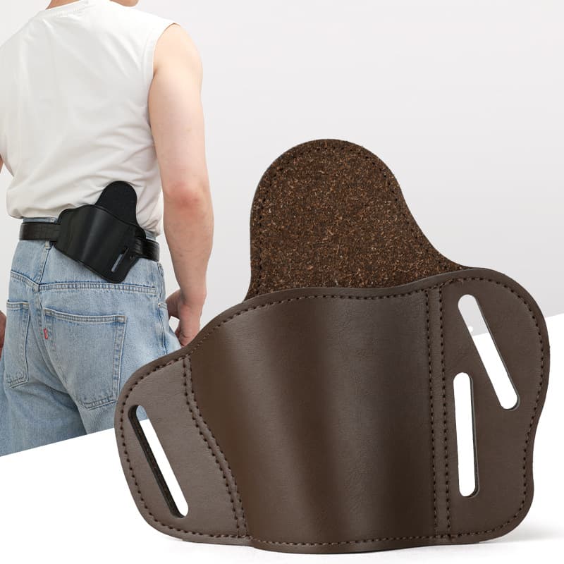 Cross-border Tactical Universal PU Leather Holster, Scorpion Cowhide Triple Slot Pistol Holster, Waist-mounted Glock Concealed Quick-draw Holster