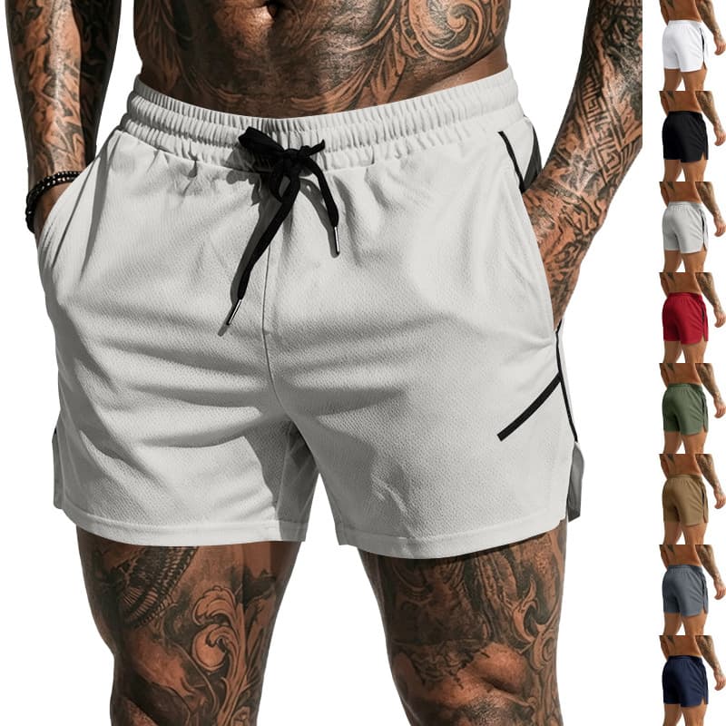 GYM Men's Mesh Quick-Dry Breathable Athletic Shorts Thin Casual 3-Inch Shorts for Cross-Border E-Commerce