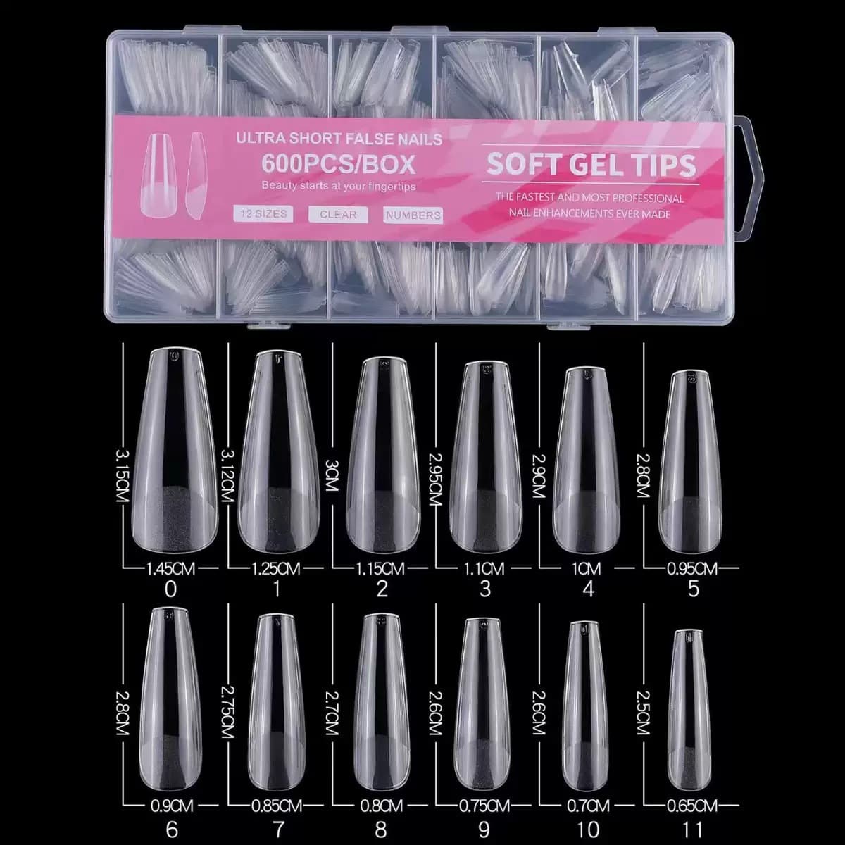 Cross-border Nail Art Seamless Semi-Matte Nail Tips French Style No-Filing Short Nail Tips Seamless Matte False Nails 600 Pieces
