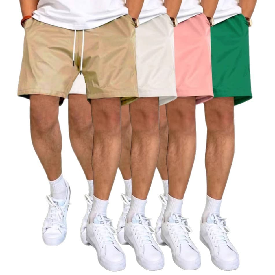 High Quality Men's Fitness Shorts Breathable Loose European Size Polyester Fiber Summer Shorts Quick Dry Comfortable Swimwear